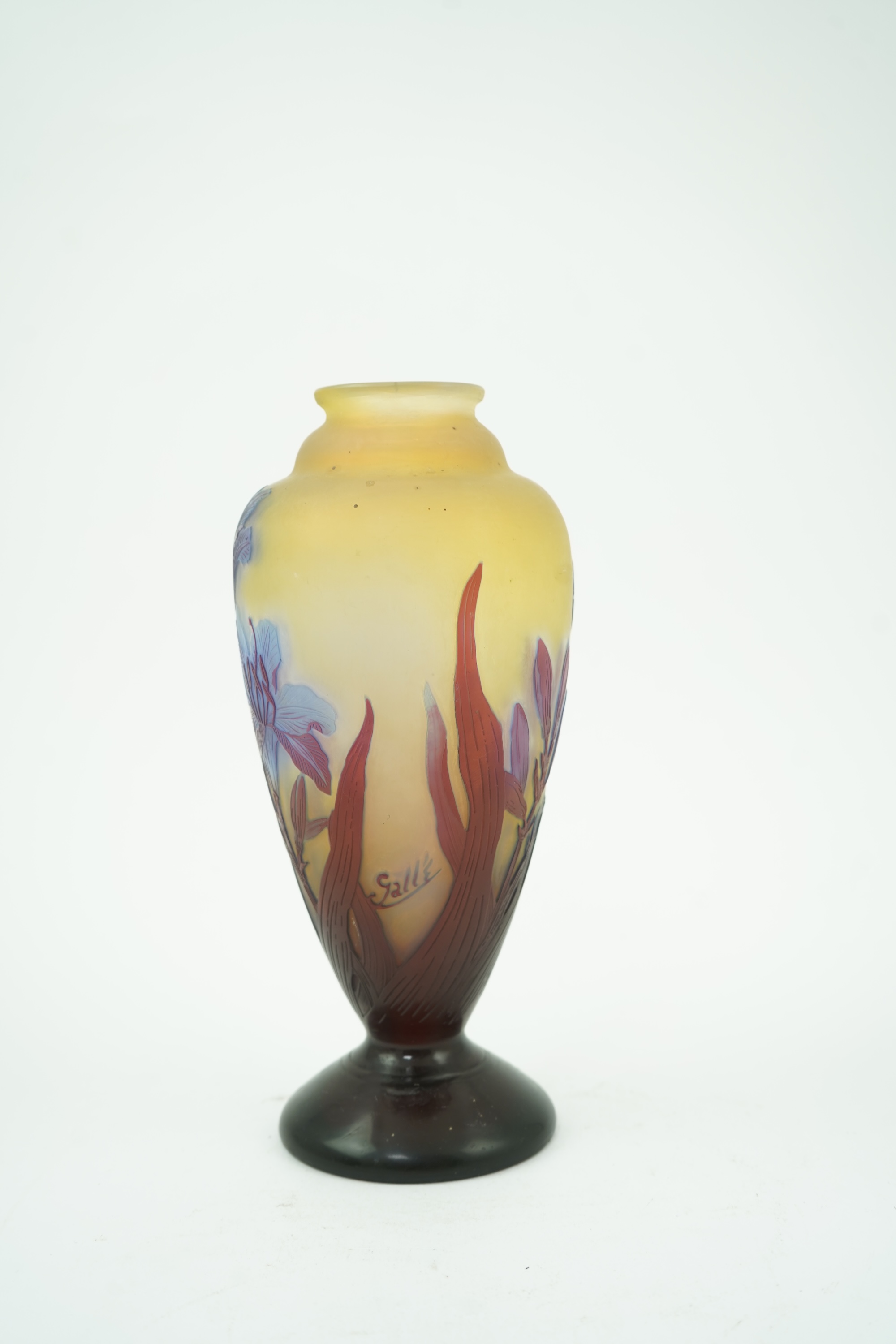 A Gallé cameo glass vase